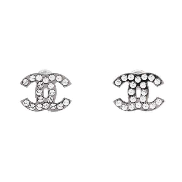 Chanel Jewelry - Chanel Cc Stud Earrings Metal With #247091C12B
